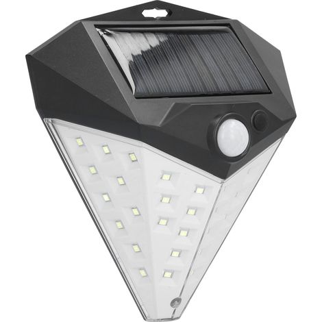 Lampes solaires d'extérieur avec détecteur de mouvement infrarouge (angle de détection de 120°), étanches IP65, rechargeables (1/5)