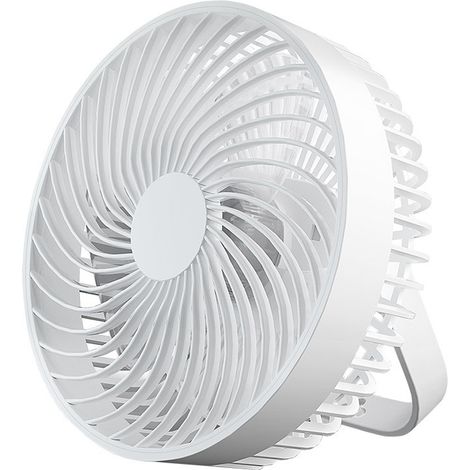 ventilador de escritorio, recargable por USB, 3 velocidades ajustables, portátil para acampar, dirección ajustable. (1/5)