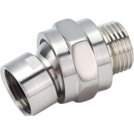 Adaptateur de pommeau de douche G1/2, vanne inverseuse de douche en cuivre brossé pour salle de bain, accessoires de douche à jet supérieur (1/5)