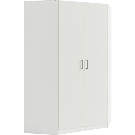 Eck-Kleiderschrank, 2-türig, weiß, TRIEST-166 (1/4)