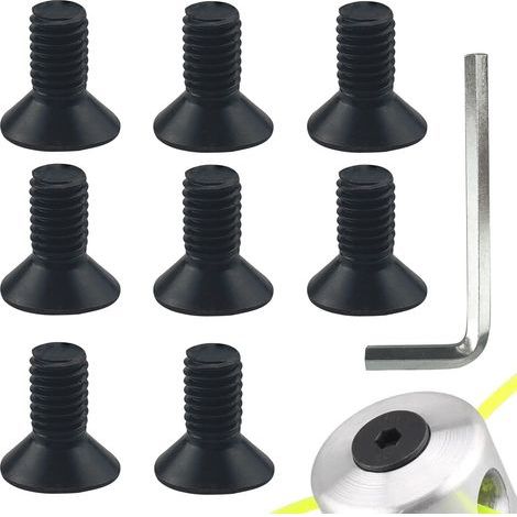 Tête de coupe en aluminium - Tête de coupe en nylon - Vis de tondeuse à gazon - Tête de débroussailleuse avec 1 clé Vis (1/5)