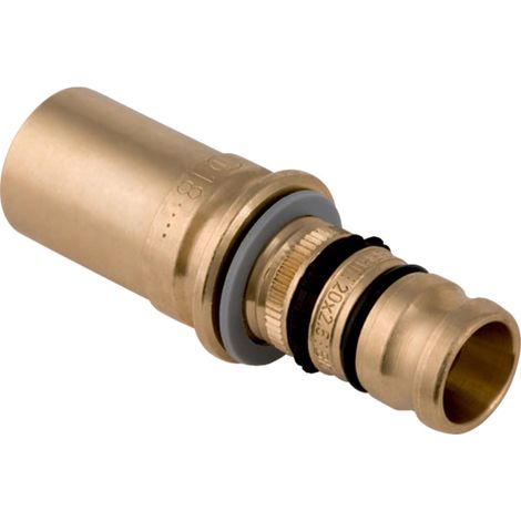 Transition Geberit Mepla vers Mapress avec extrémité à enficher 20x15mm