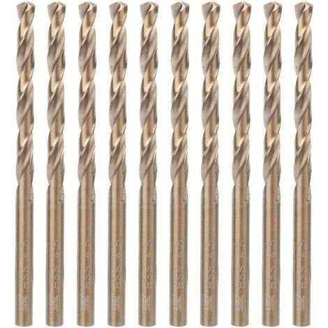 10 Forets HéLicoïDaux En Acier Rapide Hss Outils de Forage Pour Acier Inoxydable Plaque de Fer Bois Plastique Aluminium (4.5mm) (1/5)
