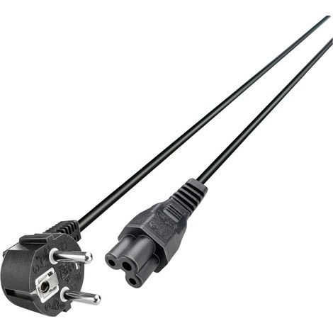 GRUNDIG Câble d'alimentation, prise trèfle, 2m, noir (1/2)
