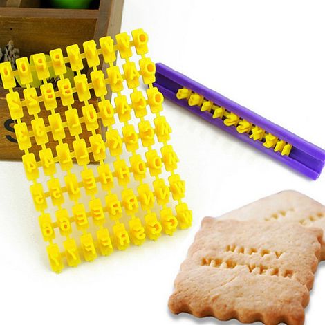 Moule À Cookies - Moule À Lettres Et Chiffres En Plastique Pour Pâte À Sucre - Boulangerie Maison - 2 Pièces (1/5)