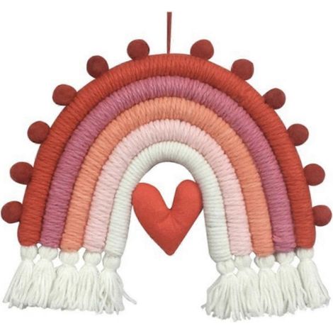 Décoration de chambre arc-en-ciel, décoration de chambre de fille, macramé mural pour bébé, chambre-- (1/5)