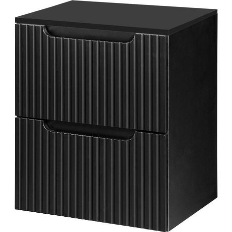 Waschtischunterschrank Skelbolu 50x60x40 cm Schwarz [en.casa]
