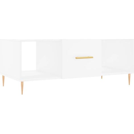 Maison Exclusive - Tavolino da Salotto Bianco 102x50x40 cm in Legno Multistrato