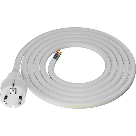 Cavo di collegamento con spina dritta 1,5 m 3x2,5 mm² bianco IP44 16 A (1/5)
