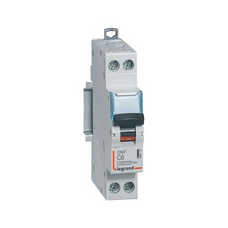 Interruttore automatico DNX³ 4500 - Vite/Vite - U+N 230V 6A - 4,5kA - Curva C - 1 modulo - 406772