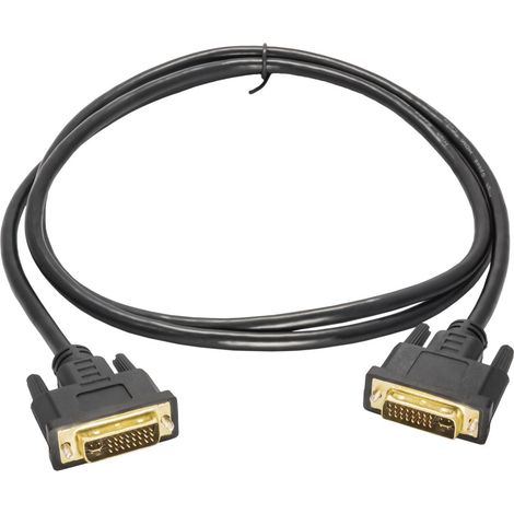 Cable Akyga AK-AV-02 DVI de 24+5 pines, doble enlace, para monitor Full HD, 1,8 m, macho/macho. (1/2)