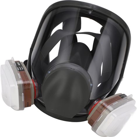 Masque respiratoire intégral réutilisable pour la protection contre les vapeurs organiques lors de la peinture et du soudage, avec 10 filtres en coton et une housse. Boîte à filtres n° 3 (1/5)