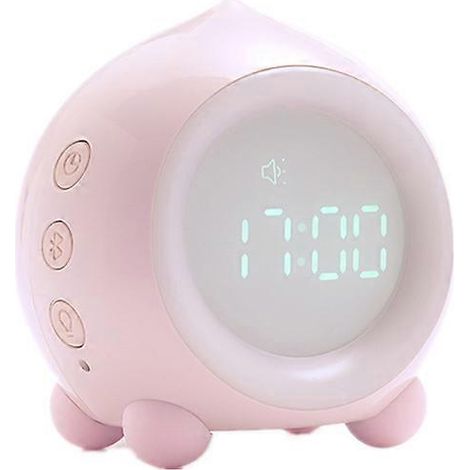 Réveil lumineux LED numérique pour enfants, avec veilleuse, volume réglable et chargement USB. Idéal pour les filles et les garçons. (1/5)