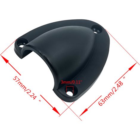Cache-aération en nylon noir et blanc, cache étanche pour passe-câble, cache-aération grand et petit, accessoires de ventilation marine - petit modèle noir - 3 noirs (1/4)
