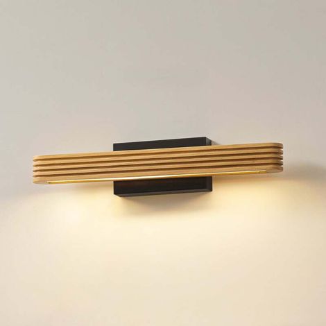 [GEBRAUCHT] B-Ware Lucande Wandleuchte Wandlampe LED Holz schwarz Lieske Beleuchtung Innenbereich (1/2)