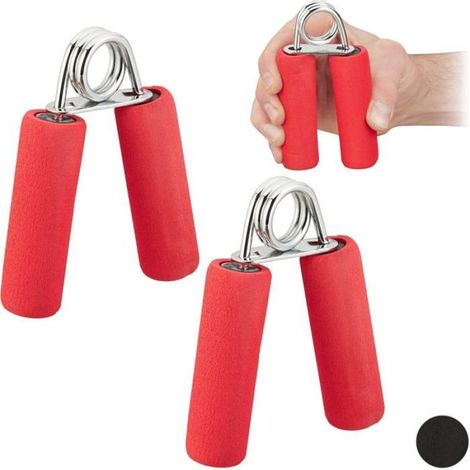 Pince de Musculation en Lot de 2, Poignée Rembourrée en Mousse, Renforcement de la Force de Préhension, Fer (1/5)