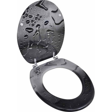 Abatant de WC avec couvercle design goutte d'eau (1/5)