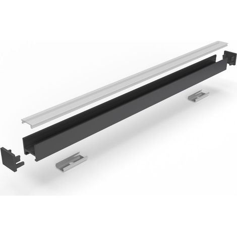 Profilo LED P46 nero opaco – 120 cm di Design e Funzionalità (1/3)