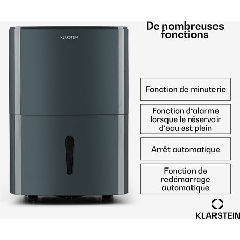 DryFy20 Déshumidificateur d´air 420 W 20 l/j 230 m³/h 40-50 m² DrySelect 45 dB antharcite — vue 4