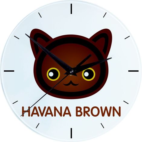 Havana Brown - Reloj de MDF con gráficos e inscripción de Art-Dog (1/4)