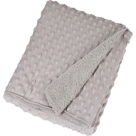 Couverture bébé légère et thermique, couverture de réception ultra douce et moelleuse pour nouveau-né, grise (1/5)
