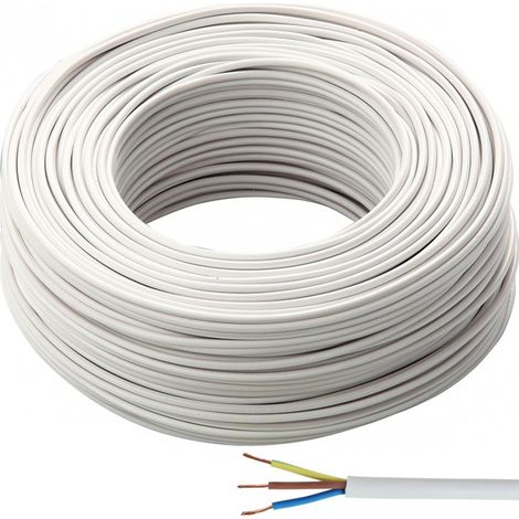 TrAdE Shop Traesio - Cavo Matassa 50 Mt Bobina Gommato Tripolare 3 Fili Poli Schermato 3x1.0 Ignifugo - (1/3)