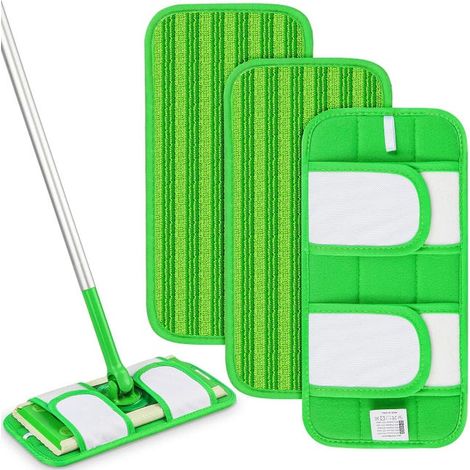 Confezione da 3 panni per la pulizia riutilizzabili, compatibili con gli aspirapolvere robot Swiffer, per la pulizia a secco e il lavaggio a umido (1/5)