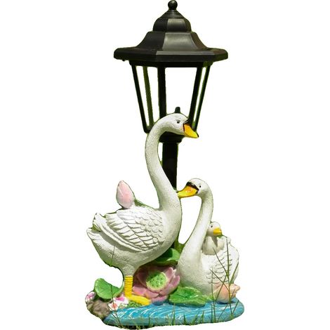 Enten-Skulptur Nachtlicht, Solarbetrieben, Wasserdichtes Design, LD-061 (1/2)