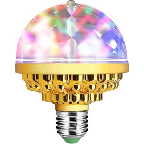 1 Ampoule LED E27 6W RGB Rotation 360 Degrés Éclairage De Scène Pour Fête Disco