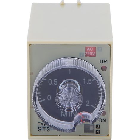 Minuterie temporisée avec relais et bouton de réglage, boîtier en polycarbonate haute qualité ST3PA F, 220 V CA, 50/60 Hz (1/5)