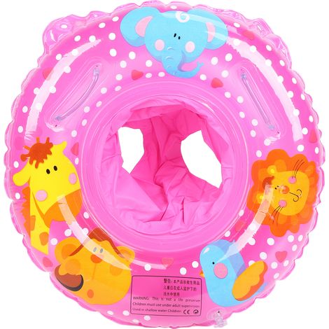 Bouée Inflatable Animaux Cartoon avec Siège pour Bébés 6‑36 Mois, Flotteur Rose Vif (1/5)
