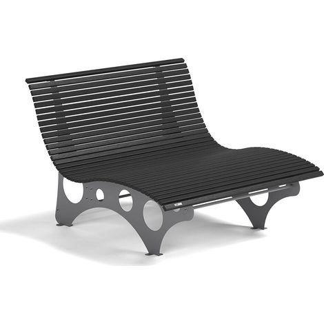 Home Deluxe Tumbona Wave NIRA antracita - 148 cm (1/4)