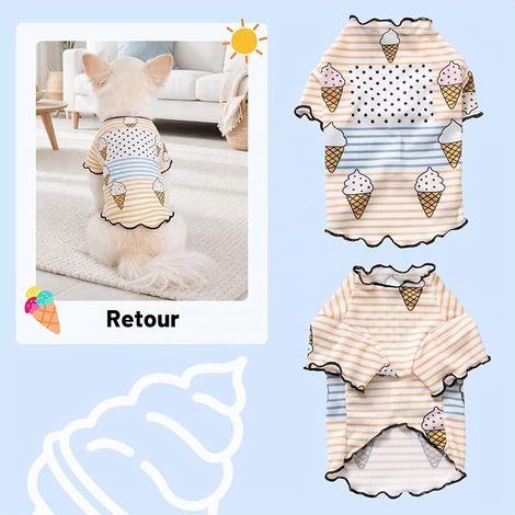 Chemise pour Chien Chiot Été Vêtements Gilet pour Animal de Compagnie pour Petit Chien Chat (XS) (1/4)