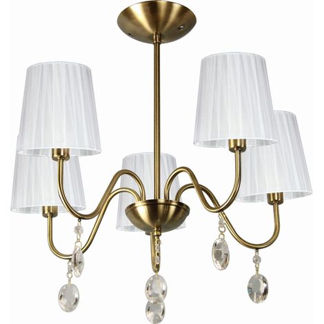 Lustre Candellux Sorento 35-38104 laiton blanc 5xE14 (1/2)