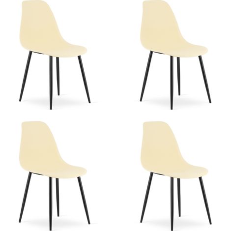Sedia WAT color crema / gambe nere x 4 (1/5)