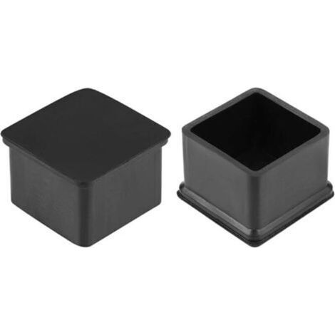 40mm x 40mm Rubber Furniture Feet Caps – Set of 4 Square Floor Protectors – Scratch-Resistant for Hardwood (1/4)