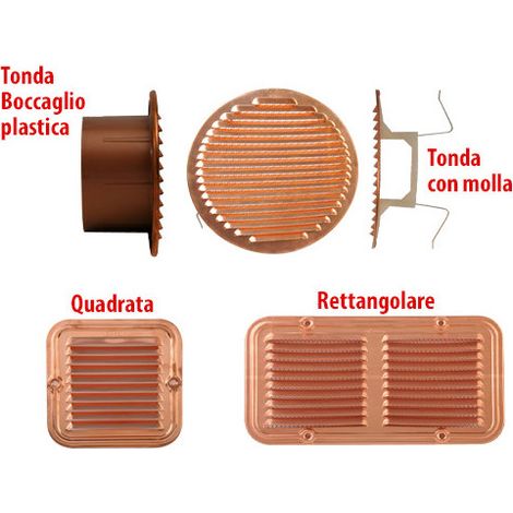 CAPALDO 1208762 Grille cuivre avec Ressorts 120 x 160 mm GR120/160