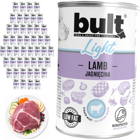 BULT LIGHT Nassfutter für Hunde, Lamm, Dose 48 x 400 g, leicht verdaulich (1/2)
