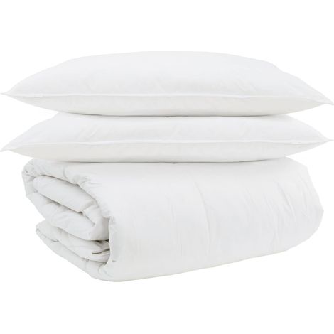 Ensemble de Duvet avec oreiller 3 pcs Blanc Plume de canard (1/5)