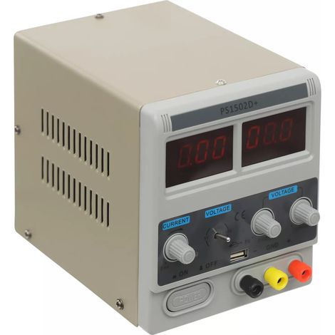 Labornetzteil 0-15V 2A Regelbar DC Labornetzgerät Netzgerät Trafo Stabilisiert Digitalanzeige Labornetzteil Netzteil Strommessgeräte für Produktionslinientests, Elektrischer Wartung