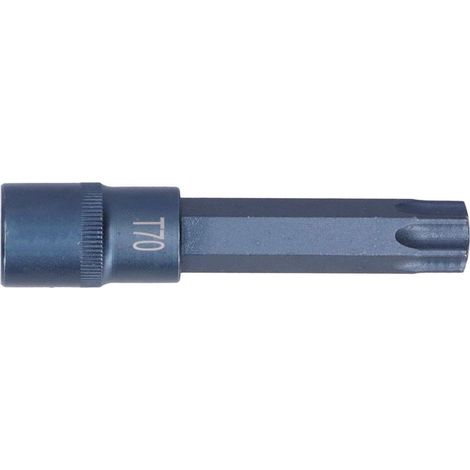 Embout douille étoile 1/2x100xT70 – S2 acier allié – bleui – usage industriel – clé rapide électrique (1/5)