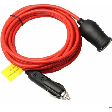 1 Rallonge allume-cigare, 3,6 m, câble chargeur femelle, 12 V 24 V 10 A, pour réfrigérateur voiture, aspirateur (1/5)