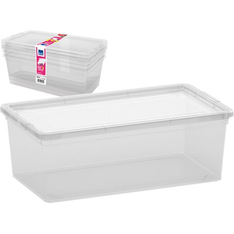 Contenitori multibox multiuso per alimenti in plastica trasparente C Box set 3 pezzi