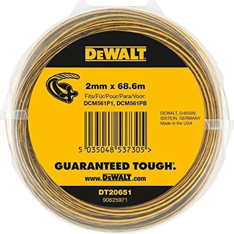 DeWALT 2mm x 68.6m Trimmer Line Spool for DCM561 and DCM571 String Trimmers