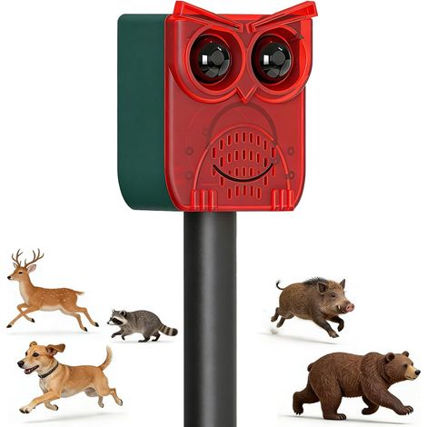 Solar Outdoor Motion Sensor Alarm Dog Barking Security Siren 129db Loud Noise Maker 6 Motion Activated Red Strobe Light for Home/Garden/Yard/Farm (1/5)