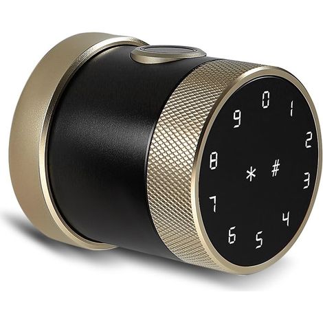 Serrure de porte intelligente Poignée De Porte Biométrique À Empreintes Digitales, Clavier Numérique Électronique Wifi Ttlock Intellint For Chambre À Coucher, Serrure De Porte À Bouton Rond ( Color : (1/5)