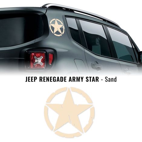 Adesivi Stella Army per Jeep Renegade, 2 Pezzi - Dimensione: 20 CM - Colore: SABBIA