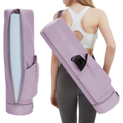 Yogatasche Damen Nassfach Flaschentasche Reißverschluss Lila Gym Yoga (1/5)