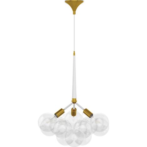 Lampada da soffitto con sfere di vetro - Lampada a sospensione - Glaub Bianco