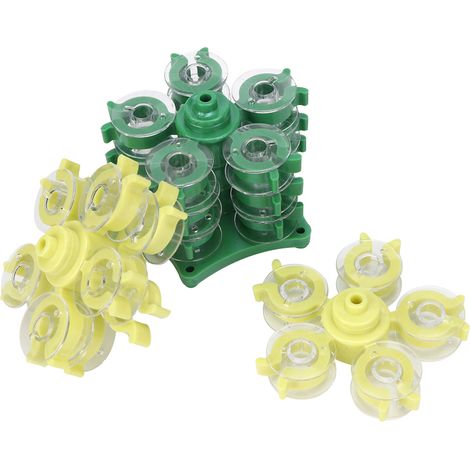 Tour de rangement rotative pour 30 bobines de broderie transparentes avec clip de fixation (1/5)